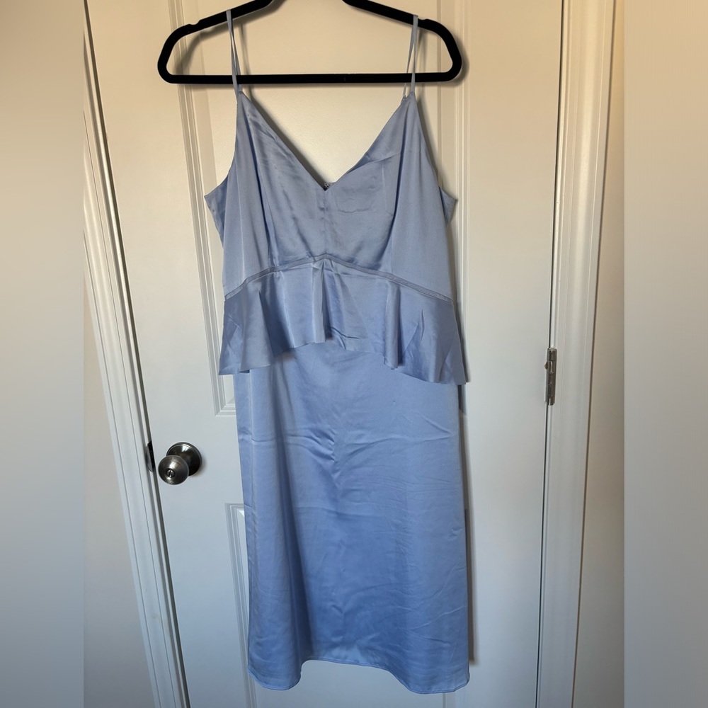 NWT Periwinkle Banana Republic Peplum Slip Dress